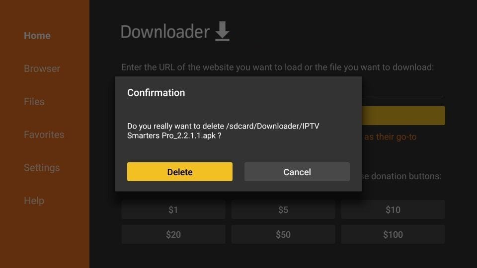 Paso 13 para instalar IPTV en Fire TV Stick con IPTV Smarters Pro
