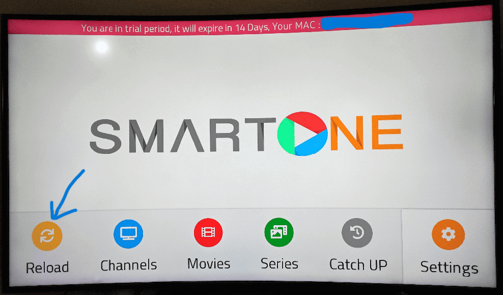 Paso 3 para instalar IPTV en Smart TV con Smart One IPTV